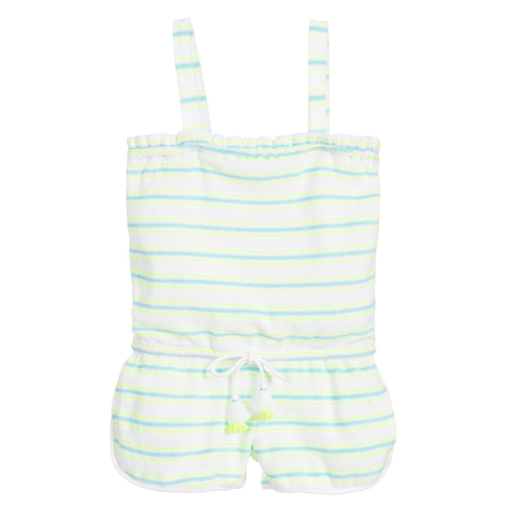 Sunuva - White Towelling Playsuit | Childrensalon