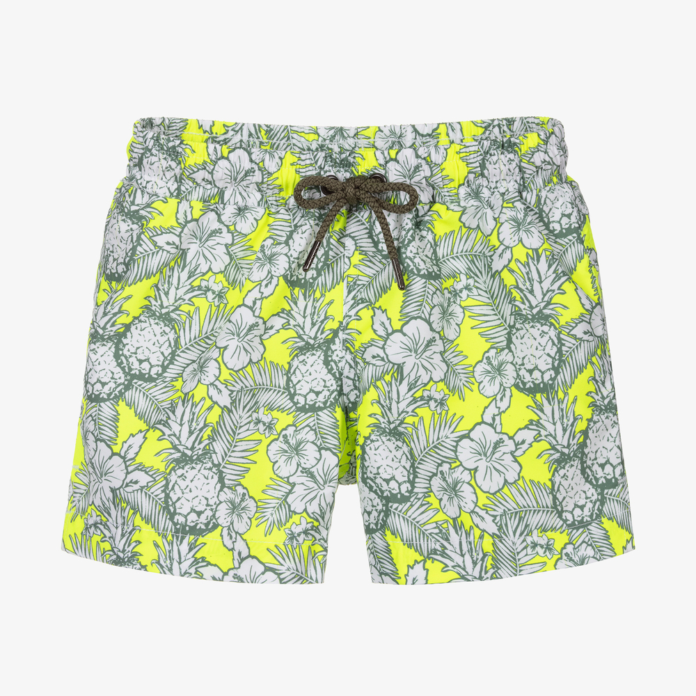 Sunuva - Yellow & Green Swim Shorts | Childrensalon