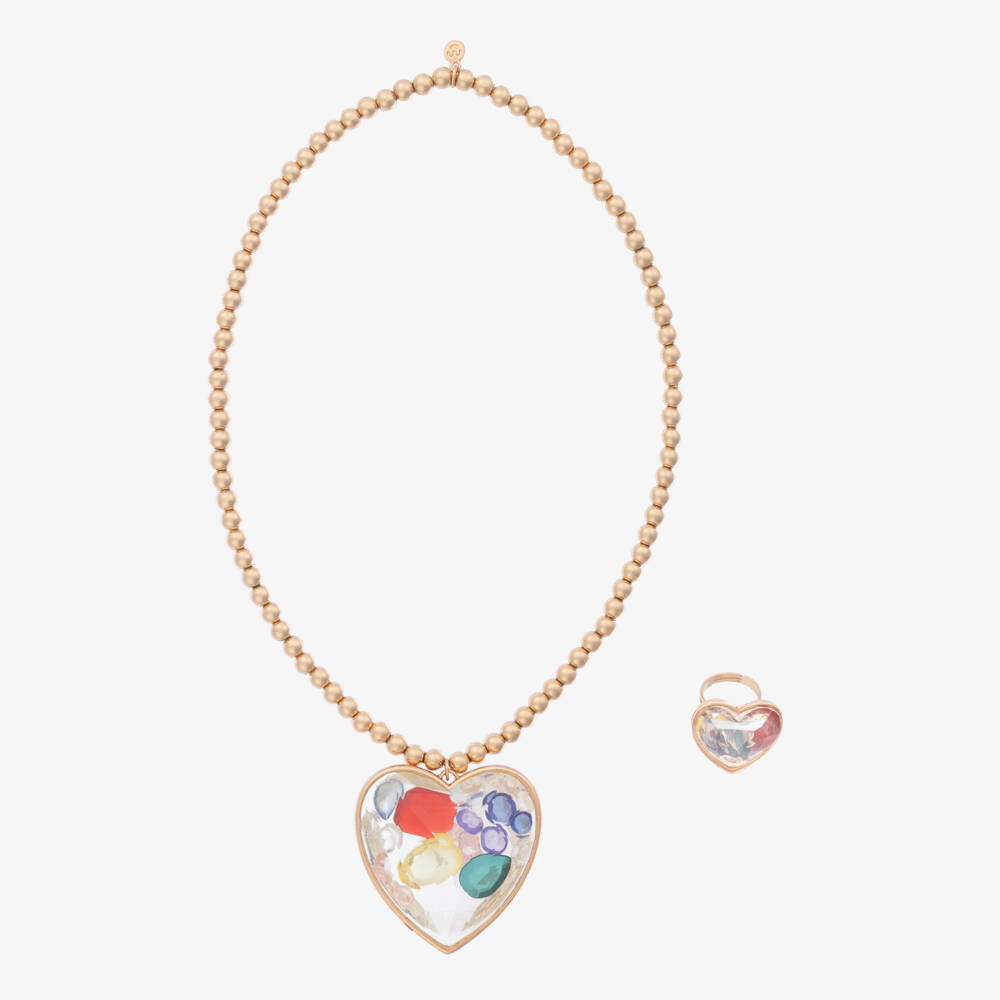 Super Smalls-Girls Gold Heart Jewellery Set | Childrensalon Outlet