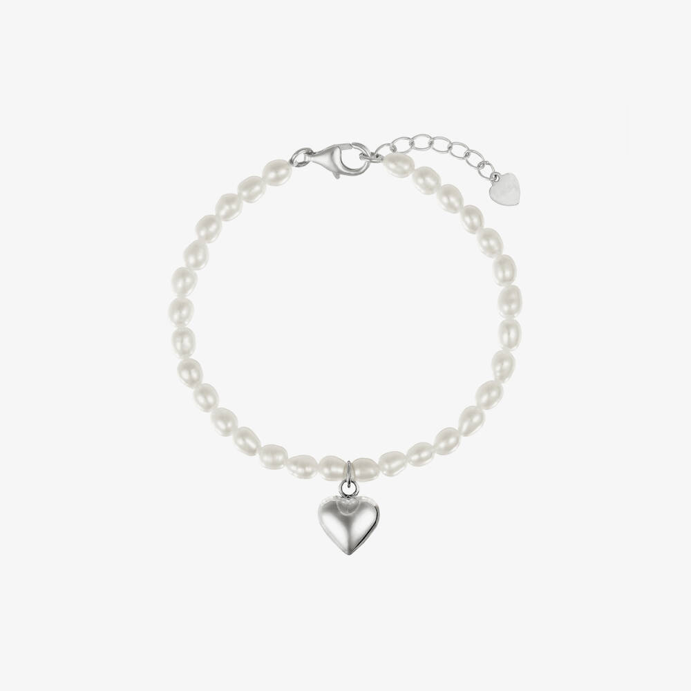Tales From The Earth-Girls Freshwater Pearl Heart Bracelet | Childrensalon Outlet