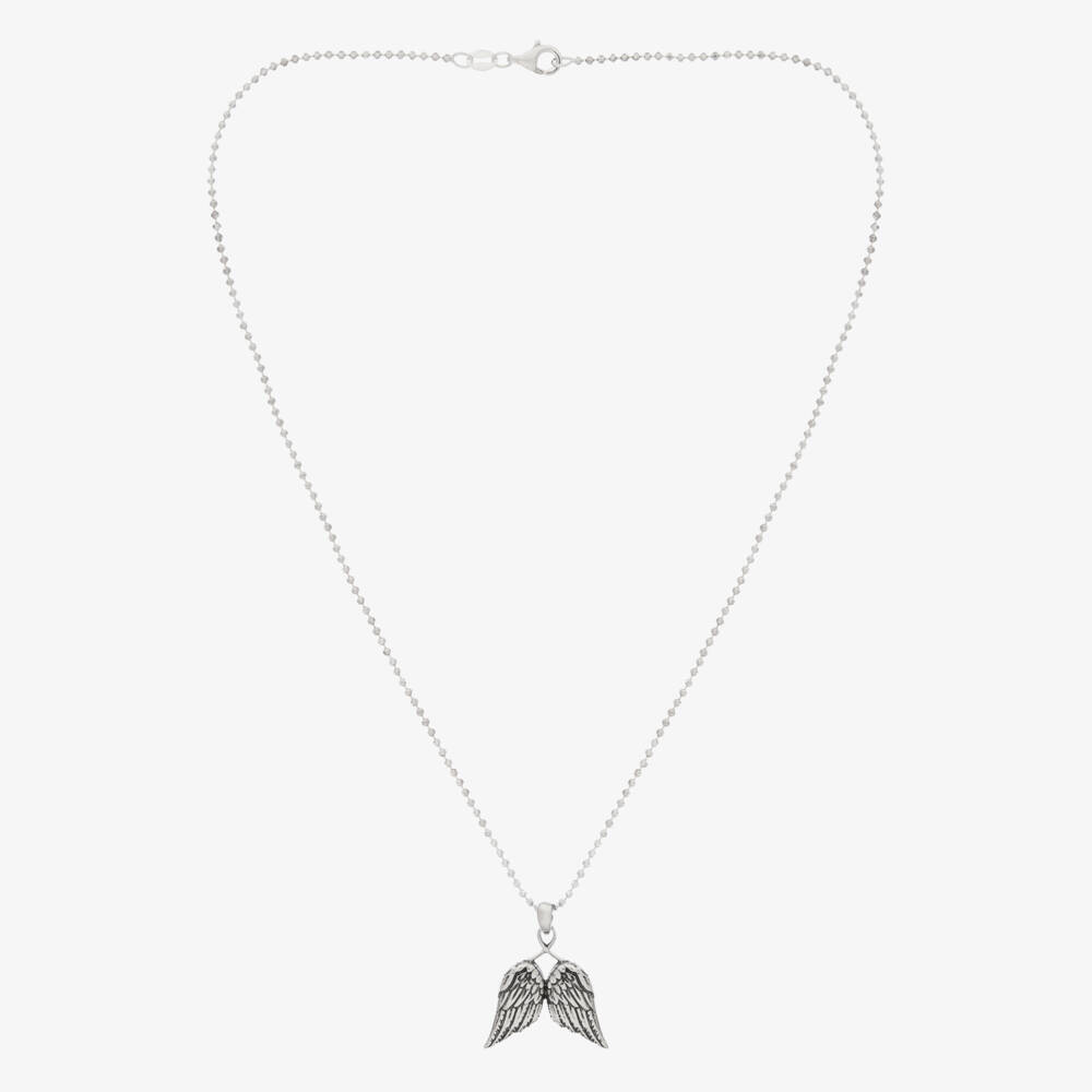 Tales From The Earth-Girls Sterling Angel Charm Necklace | Childrensalon Outlet