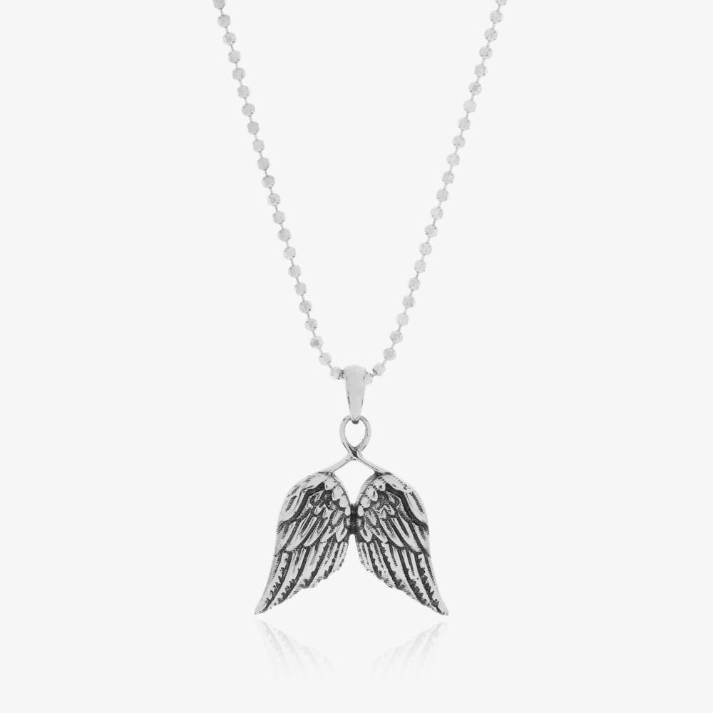 Tales From The Earth-Girls Sterling Angel Charm Necklace | Childrensalon Outlet