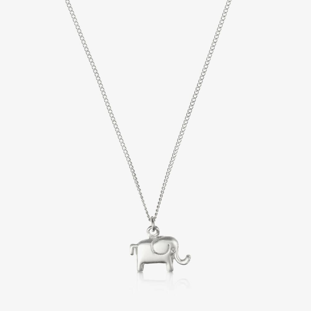 Tales From The Earth-Girls Sterling Elephant Pendant | Childrensalon Outlet