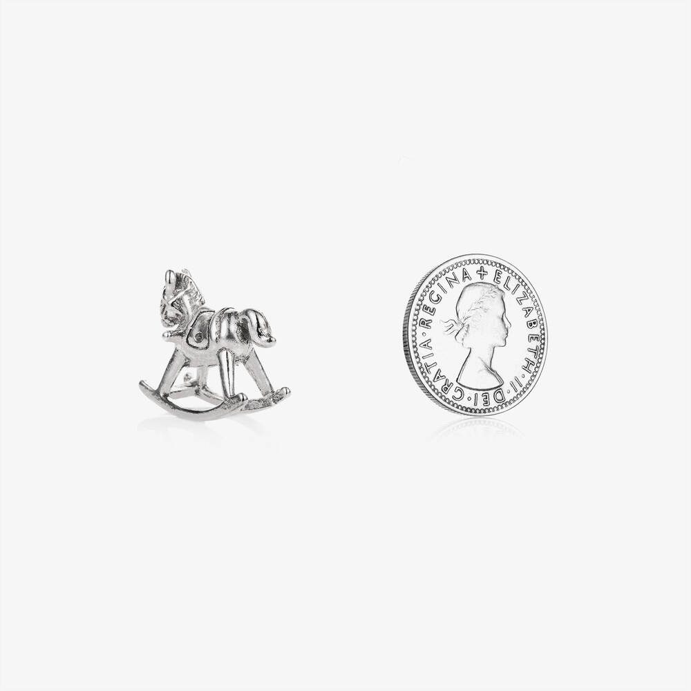 Tales From The Earth-Silver Coin & Rocking Horse Charms (2 Pack) | Childrensalon Outlet