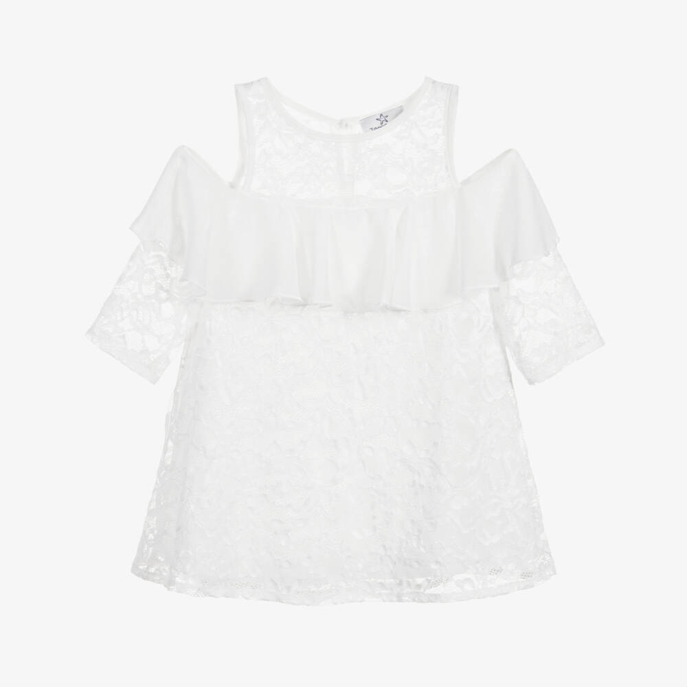 Tamarine-Girls White Lace Dress | Childrensalon Outlet