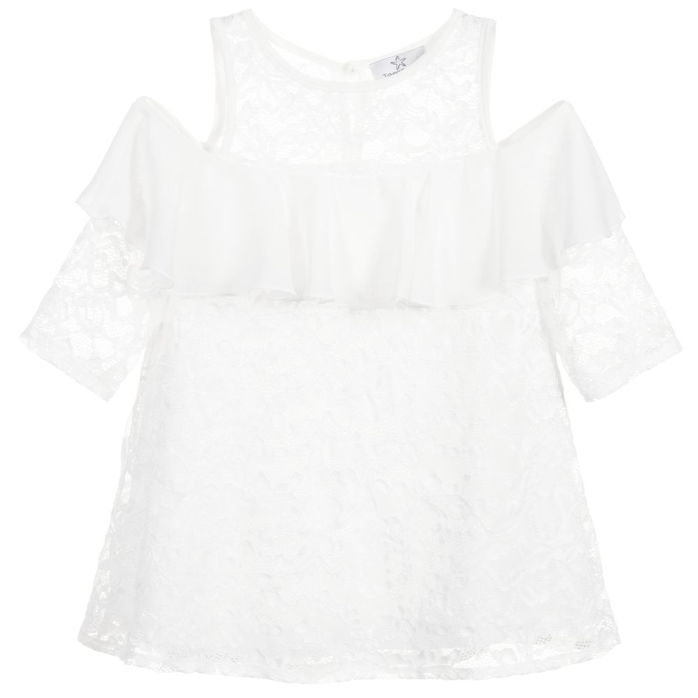 Tamarine - Girls White Lace Dress | Childrensalon