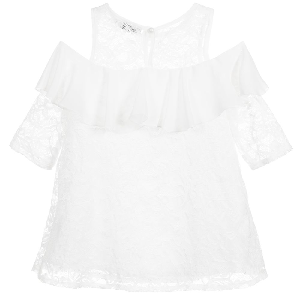 Tamarine-Girls White Lace Dress | Childrensalon Outlet