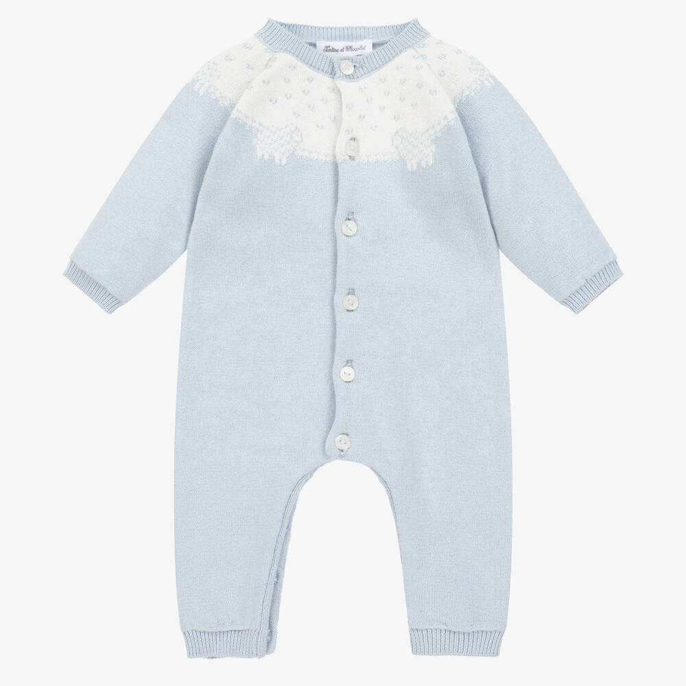 Tartine et Chocolat - Pyjama bleu en coton Bébé garçon | Childrensalon
