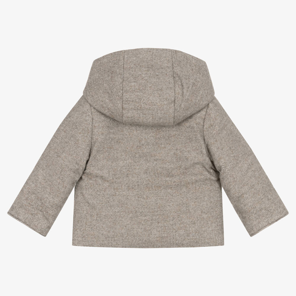 Tartine et Chocolat-Серая хлопковая куртка с капюшоном | Childrensalon Outlet