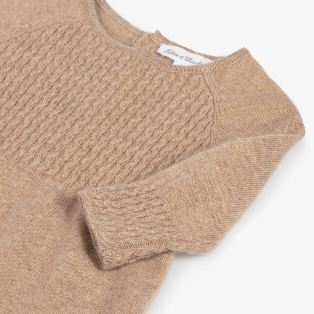Tartine et Chocolat-Baby Boys Pure Cashmere Knit Babygrow | Childrensalon Outlet