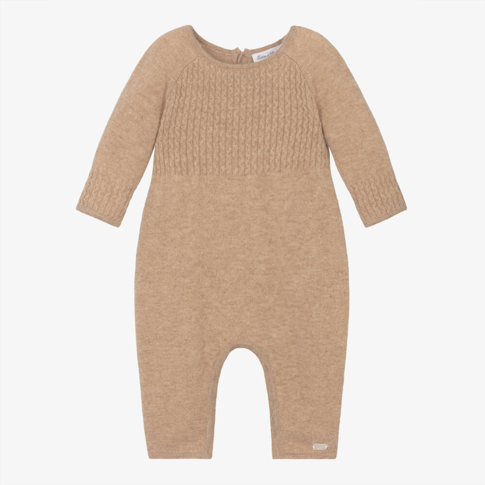 Tartine et Chocolat-Baby Boys Pure Cashmere Knit Babygrow | Childrensalon Outlet