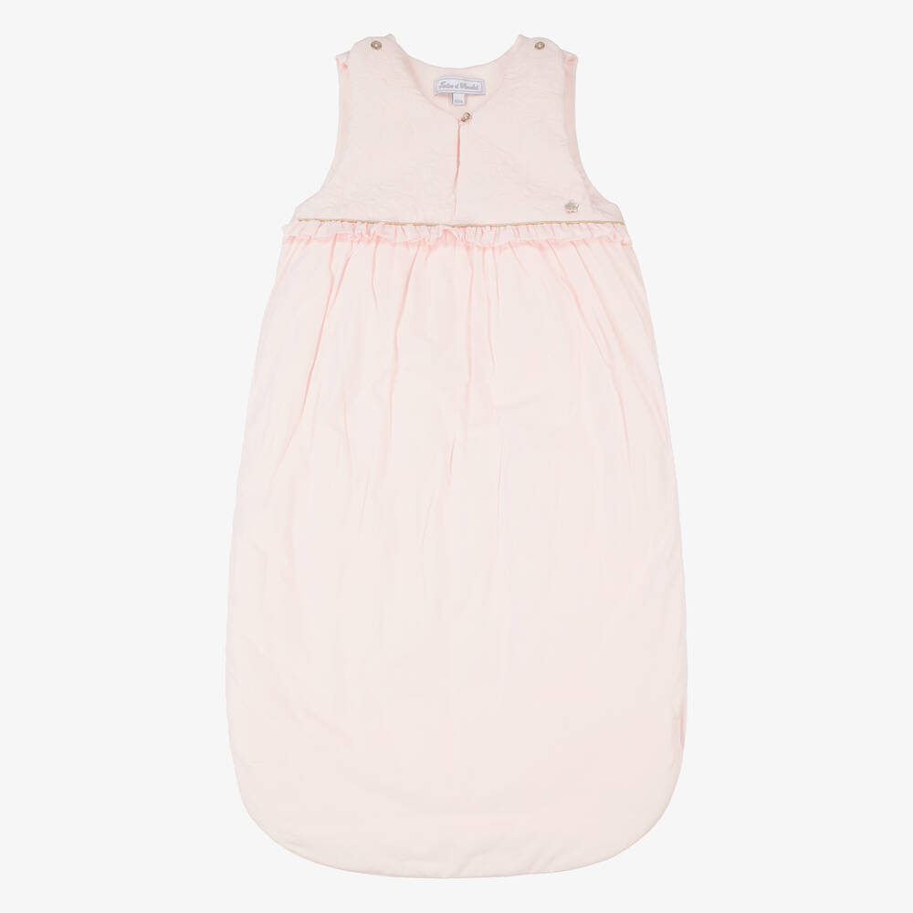 Tartine et Chocolat-Baby Girls Pink Cotton Sleeping Bag (92cm) | Childrensalon Outlet