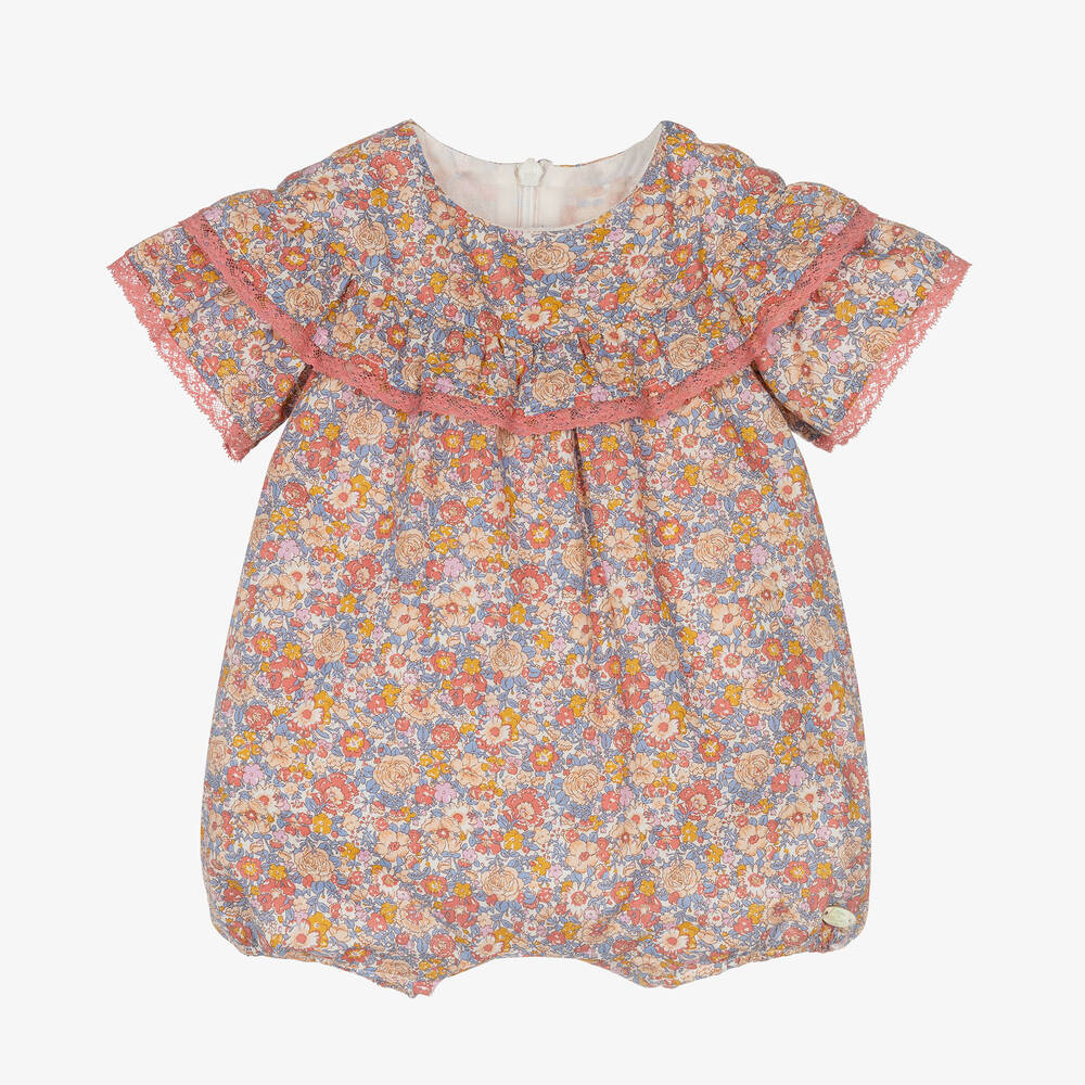 Tartine et Chocolat - Baby Girls Pink Floral Cotton Shortie | Childrensalon