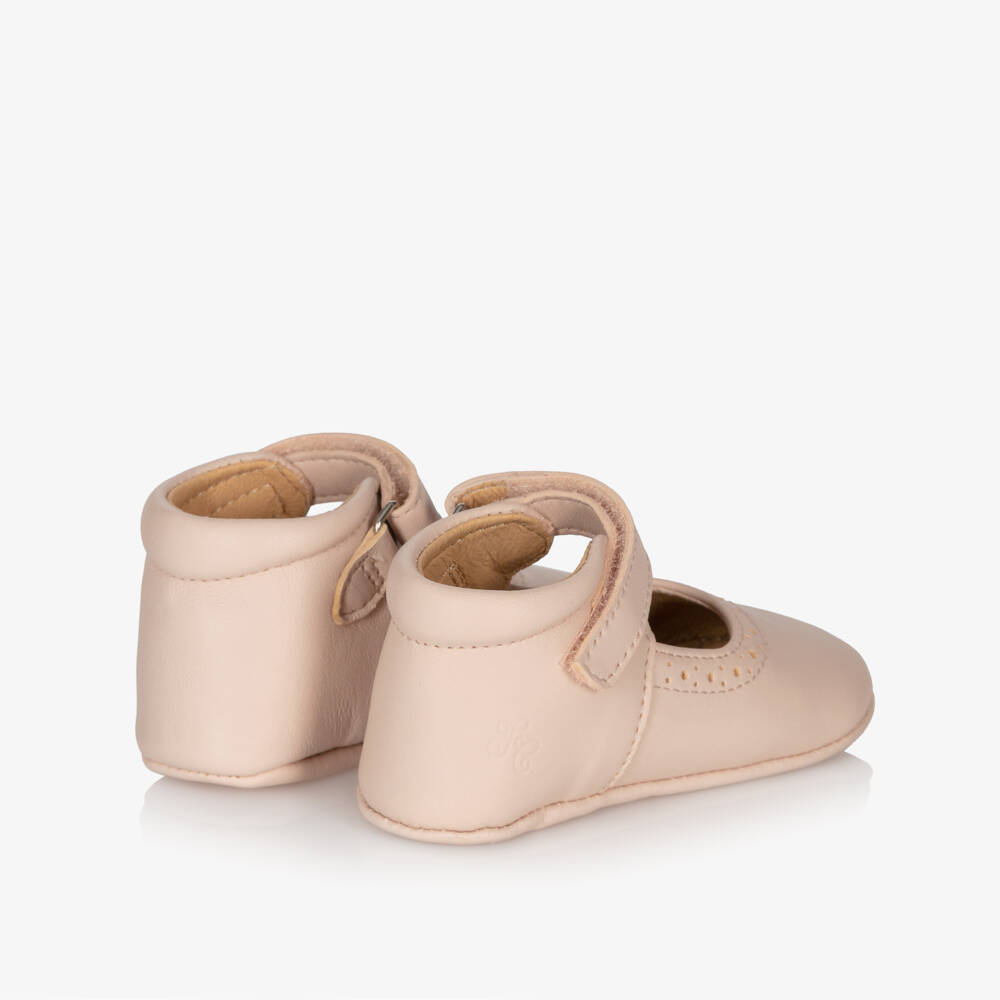 Tartine et Chocolat-Baby Girls Pink Leather Pre Walkers | Childrensalon Outlet