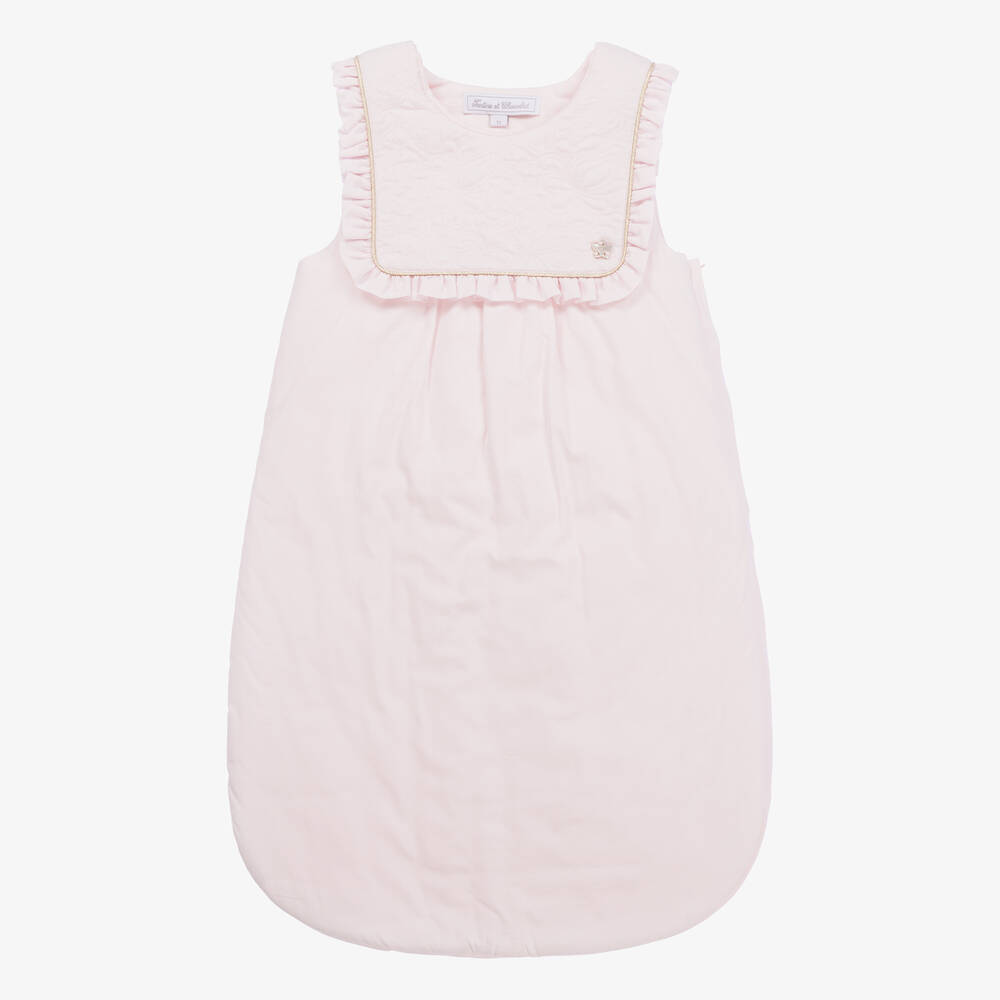 Tartine et Chocolat-Baby Girls Pink Sleeping Bag (68cm) | Childrensalon Outlet