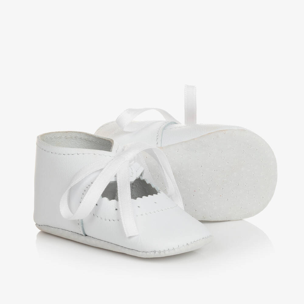 Baby Girls White Leather Pre Walker Shoes