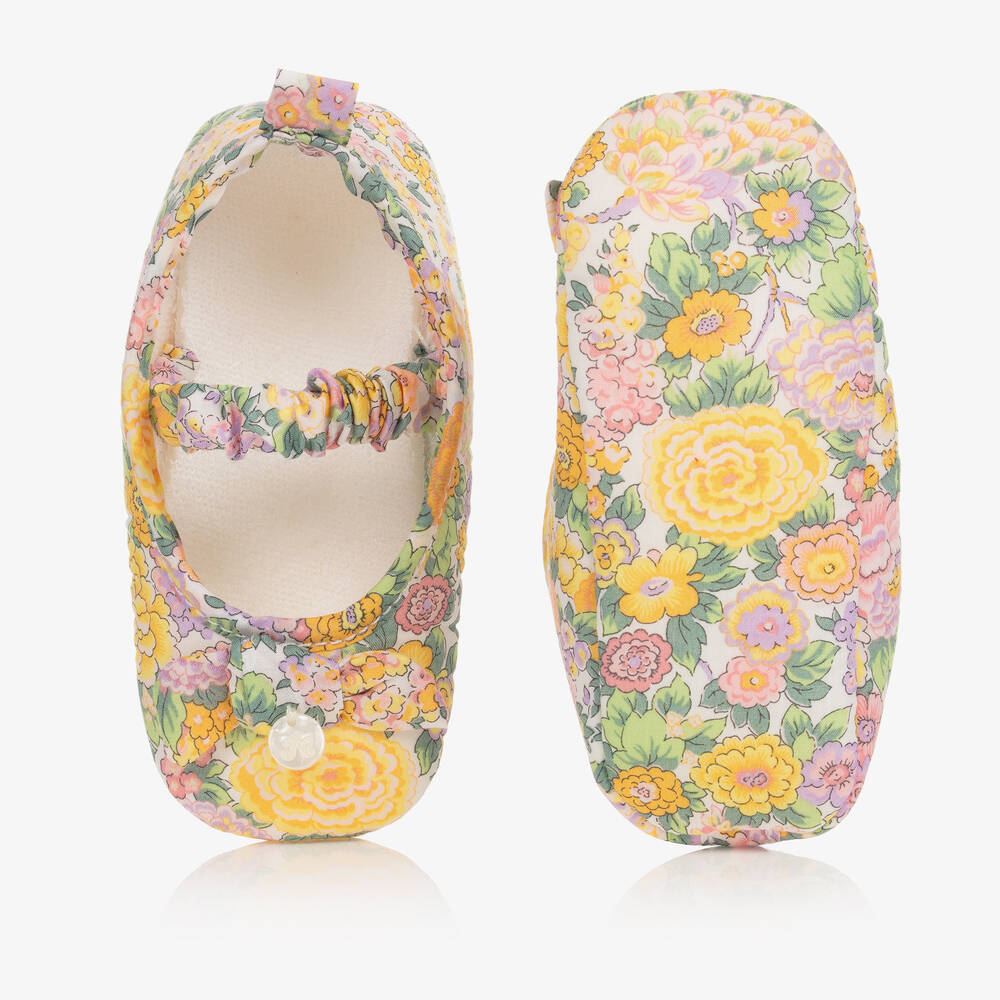 Tartine et Chocolat-حذاء قطن لون أصفر لمرحلة قبل المشي للمولودات | Childrensalon Outlet