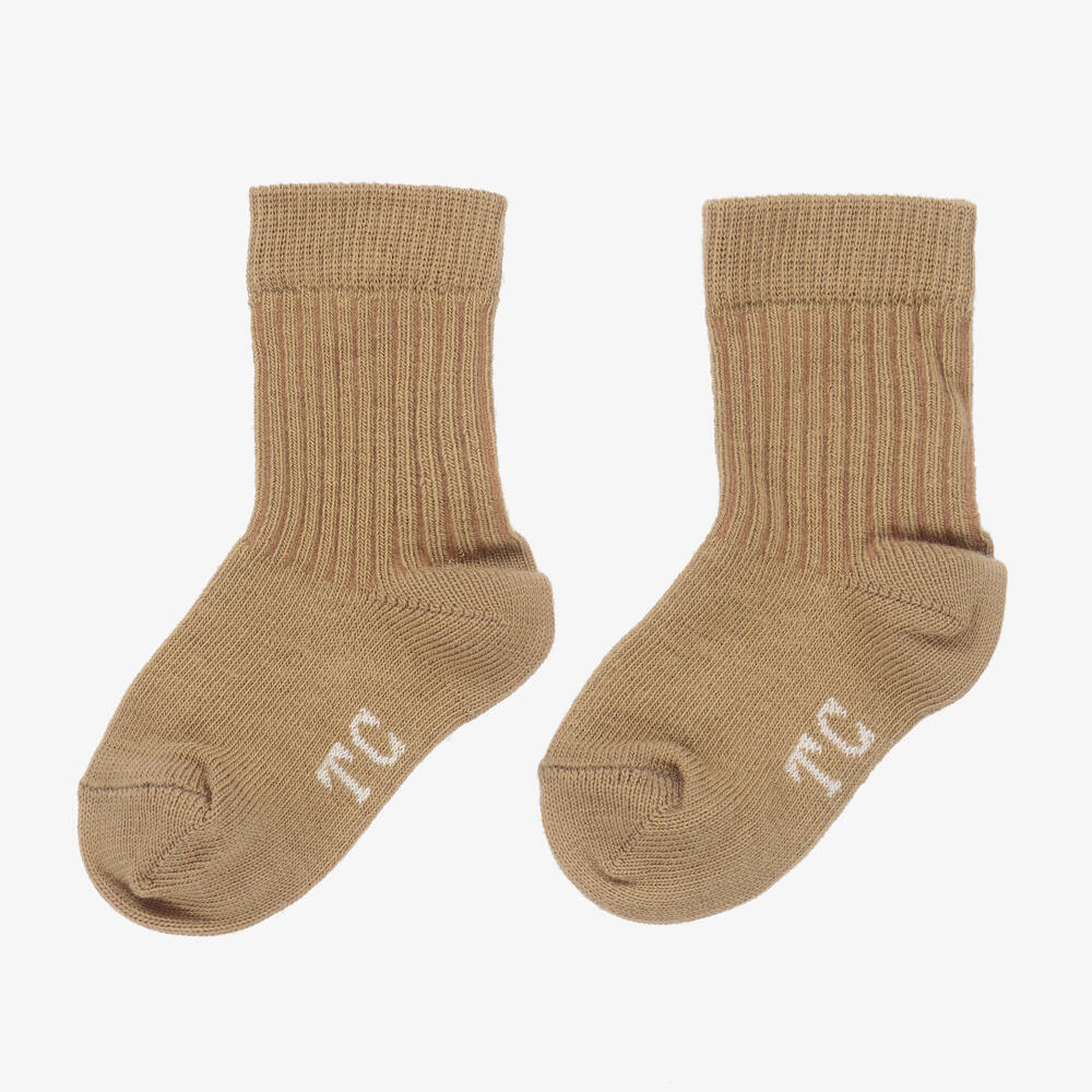 Tartine et Chocolat-جوارب قطن محبوك لون بيج للأطفال | Childrensalon Outlet