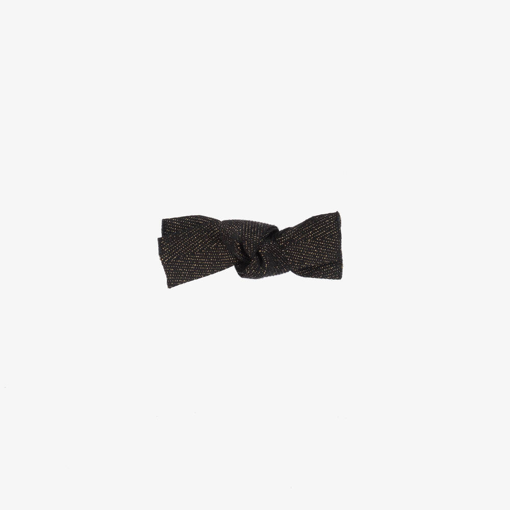 Tartine et Chocolat-Black Bow Hair Clip (7cm) | Childrensalon Outlet