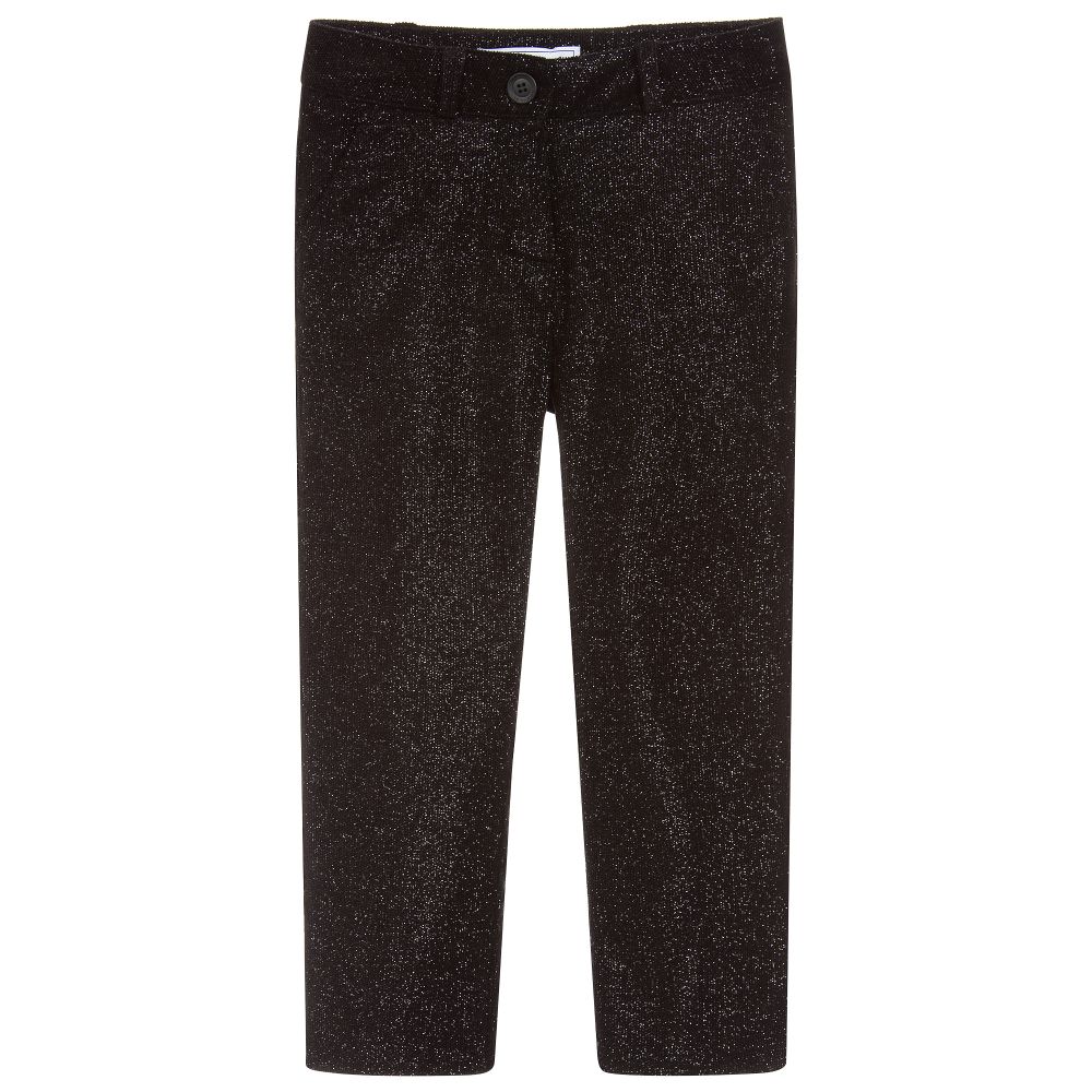 Tartine et Chocolat-Black Cotton Cord Trousers | Childrensalon Outlet