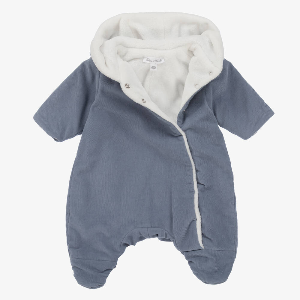 Tartine et Chocolat-أوفرول للخروج قطن كوردروي لون أزرق للأطفال | Childrensalon Outlet