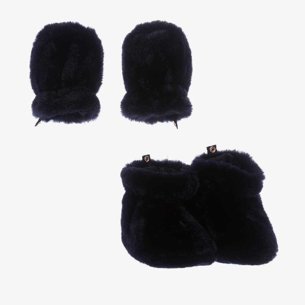 Tartine et Chocolat-Blue Reversible Baby Snowsuit | Childrensalon Outlet