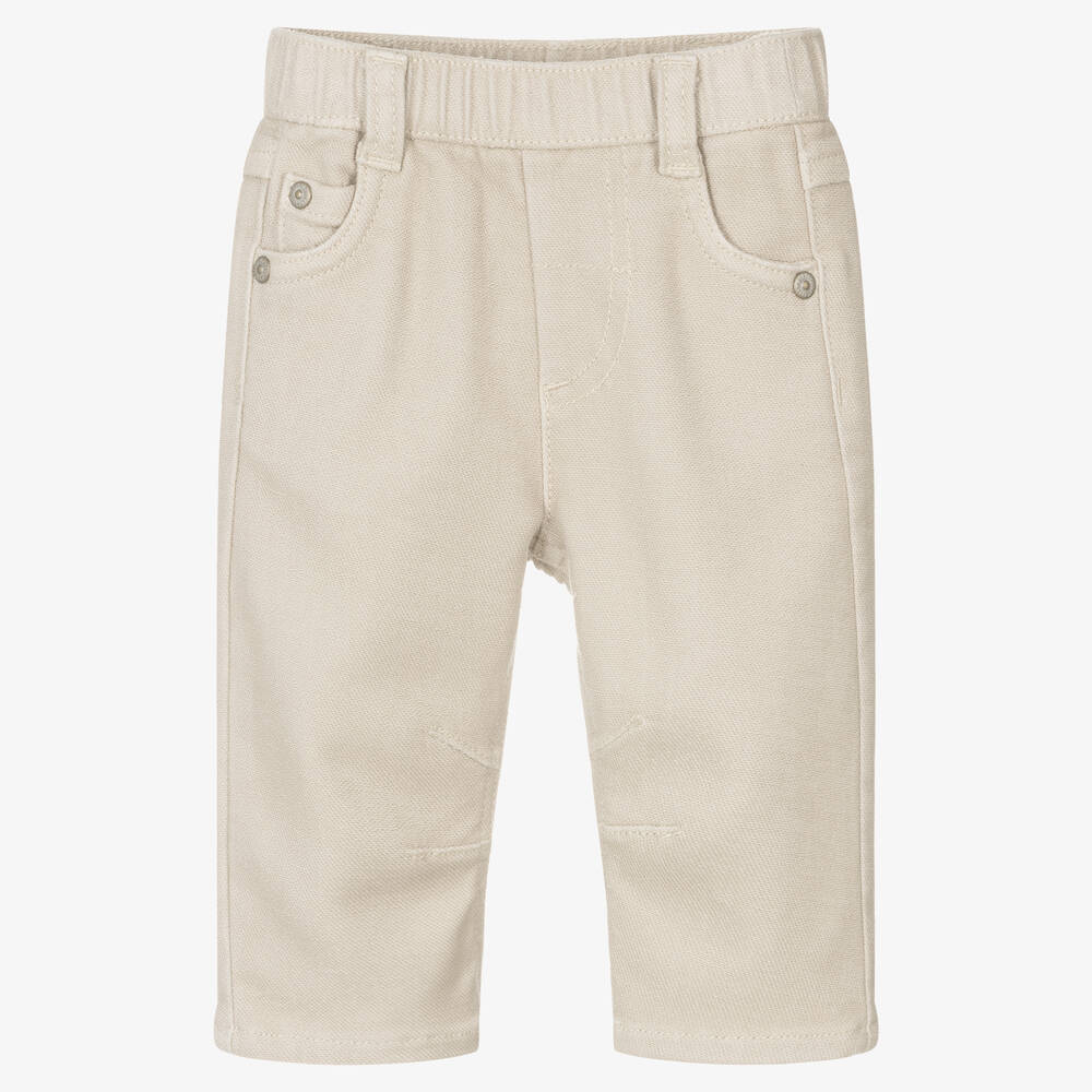 Tartine et Chocolat - Pantalon beige en jersey Garçon | Childrensalon