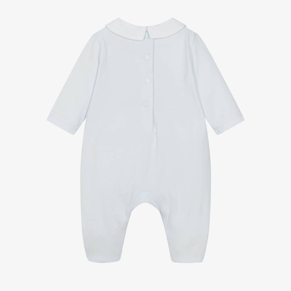 Tartine et Chocolat-Boys Blue Bunny Cotton Romper | Childrensalon Outlet