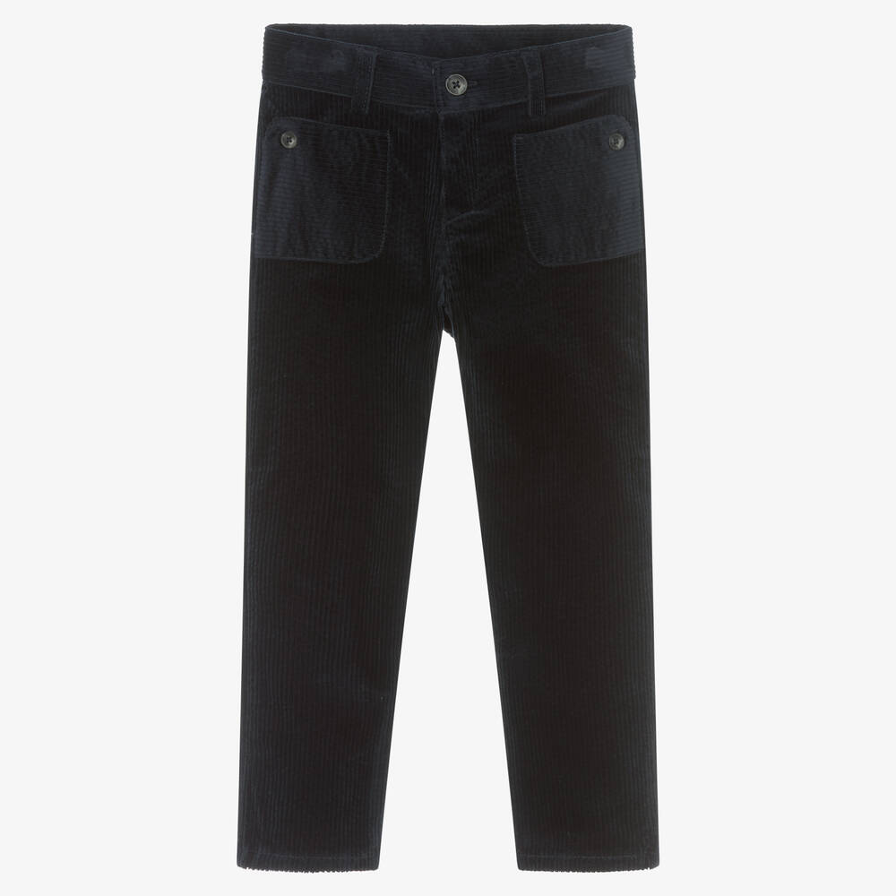 Tartine et Chocolat - Boys Blue Corduroy Trousers | Childrensalon