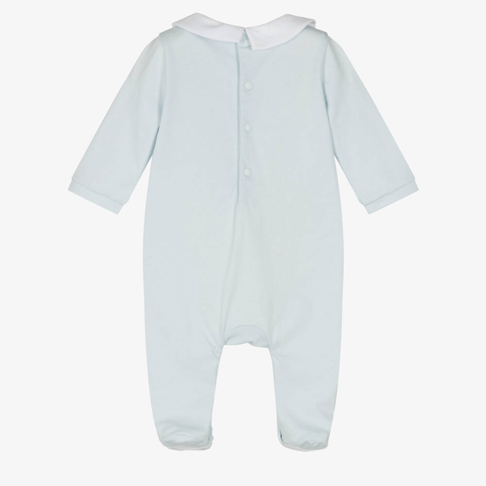 Tartine et Chocolat-Boys Blue Cotton All-in-One | Childrensalon Outlet