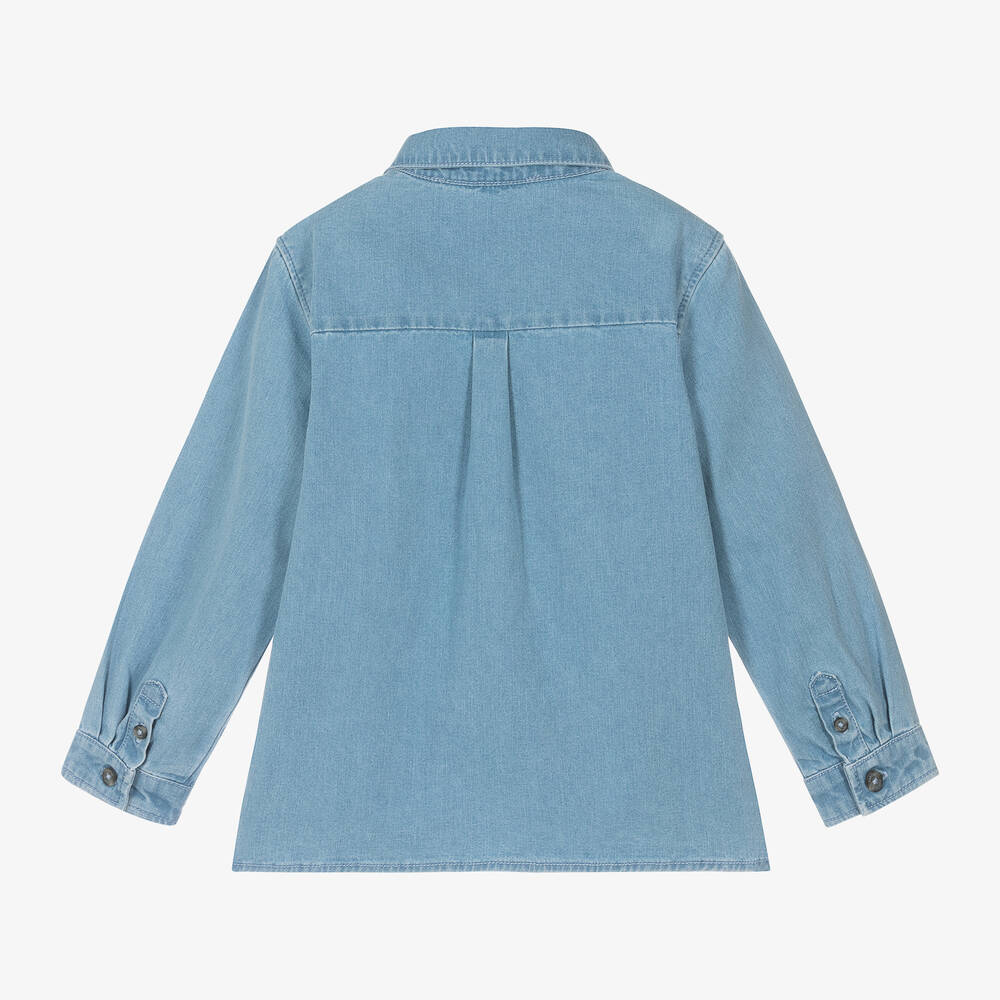 Tartine et Chocolat-Boys Blue Denim Shirt | Childrensalon Outlet