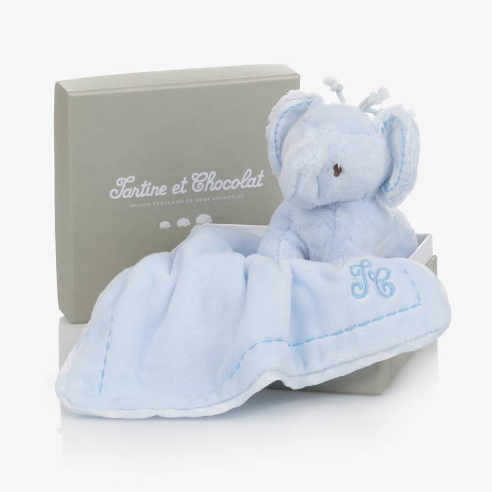 Tartine et Chocolat-Boys Blue Elephant Comforter | Childrensalon Outlet