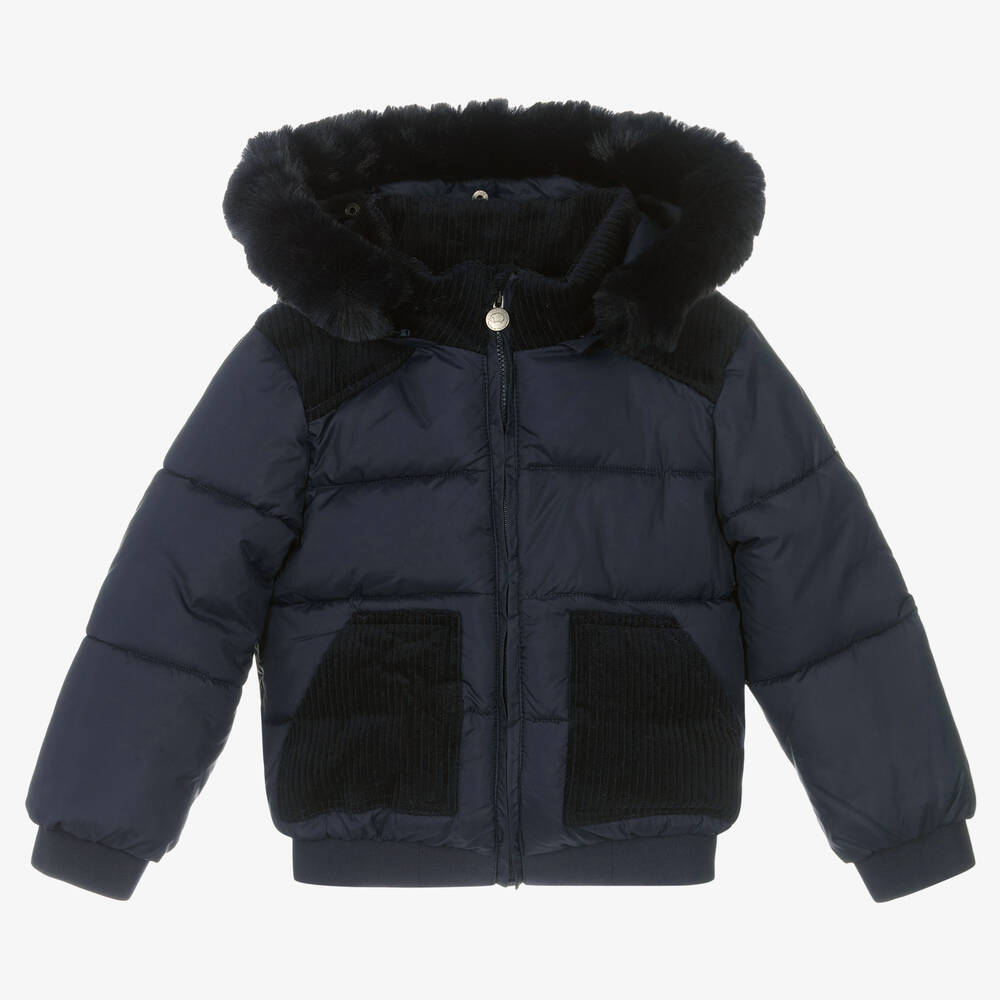 Tartine et Chocolat - Boys Blue Padded Jacket | Childrensalon