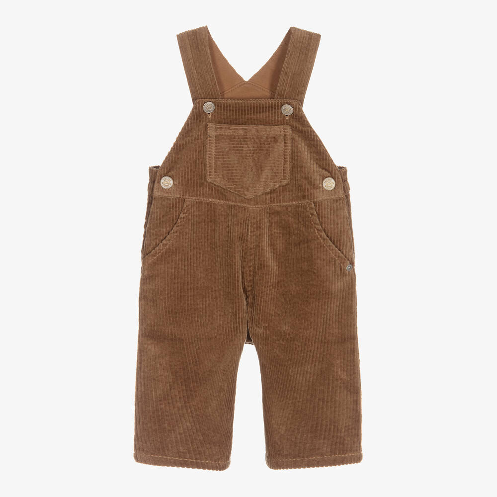 Tartine et Chocolat - Boys Brown Corduroy Dungarees | Childrensalon