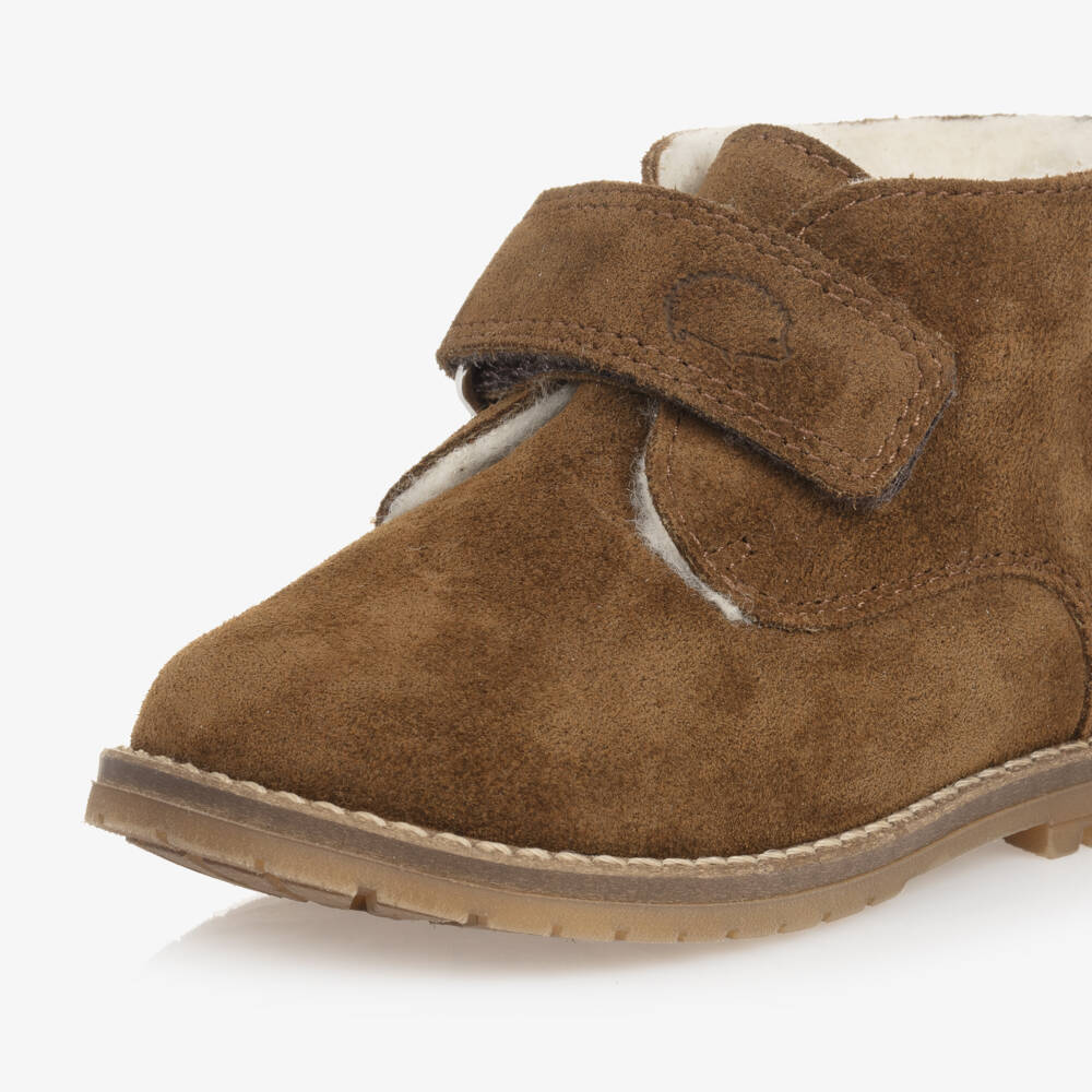 Tartine et Chocolat-Boys Brown Suede Walker Boots | Childrensalon Outlet