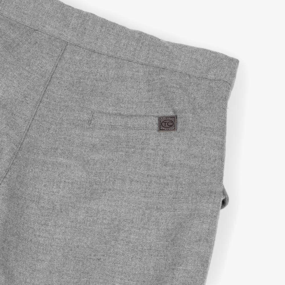 Tartine et Chocolat-Boys Charcoal Woven Trousers | Childrensalon Outlet