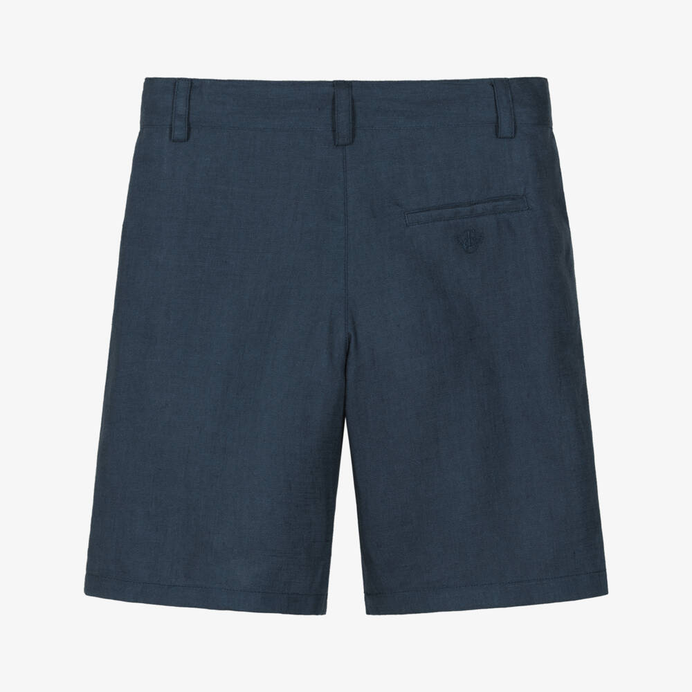 Tartine et Chocolat-Boys Classic Linen Navy Shorts | Childrensalon Outlet