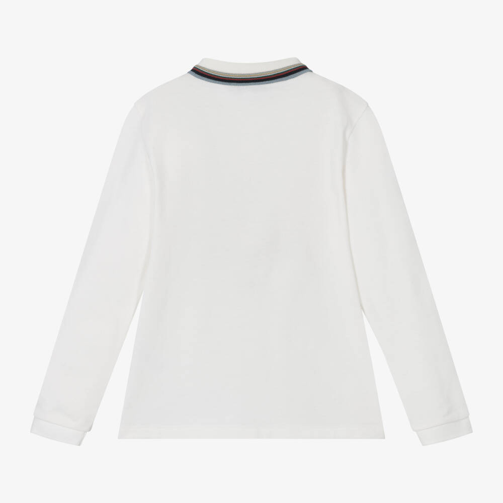 Tartine et Chocolat-قميص بولو قطن لون عاجي للأولاد | Childrensalon Outlet