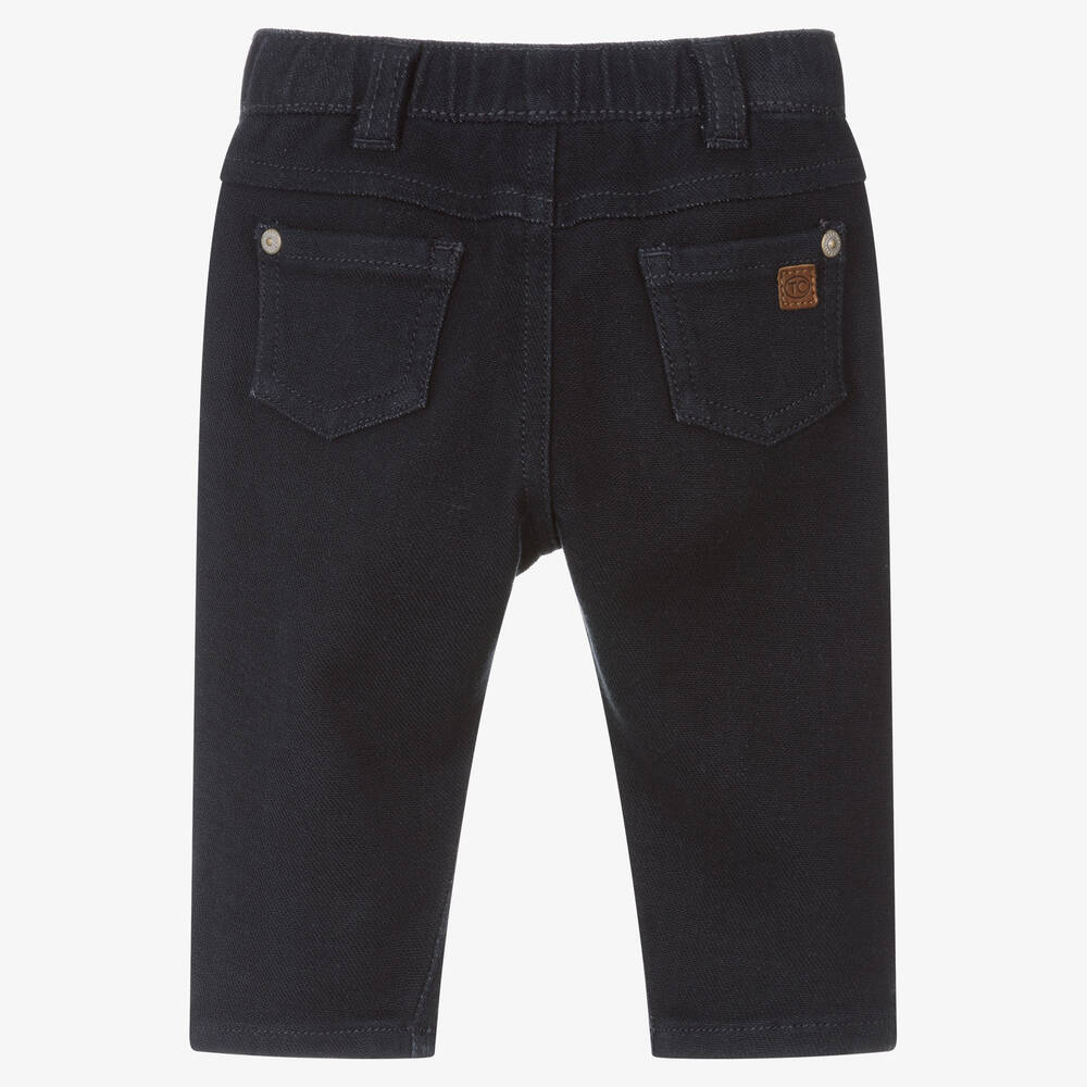 Tartine et Chocolat-Boys Dark Blue Jersey Trousers | Childrensalon Outlet