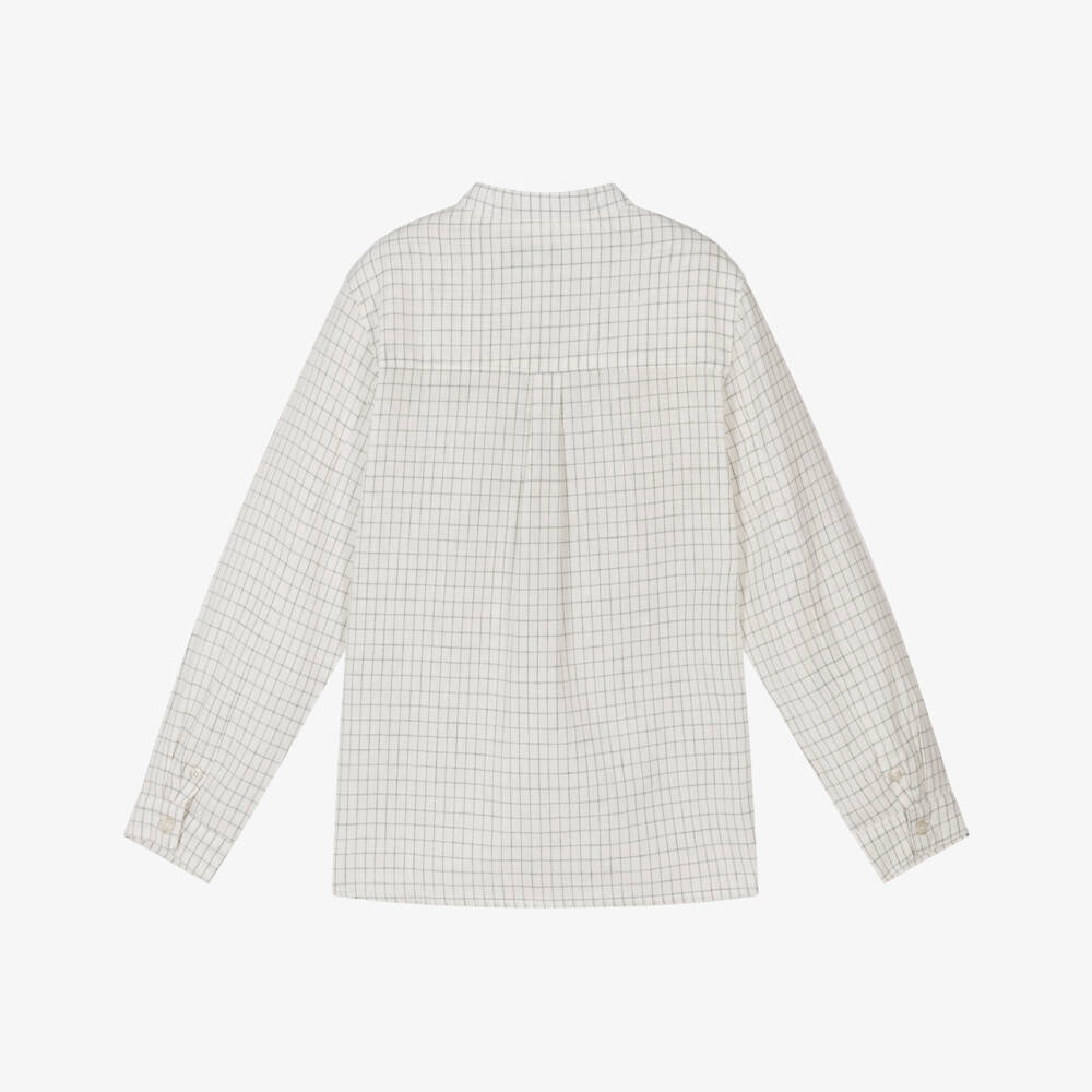 Tartine et Chocolat-Boys Elegant Ivory & Green Shirt | Childrensalon Outlet