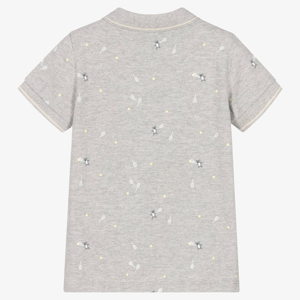 Tartine et Chocolat-Серая рубашка поло из хлопка | Childrensalon Outlet