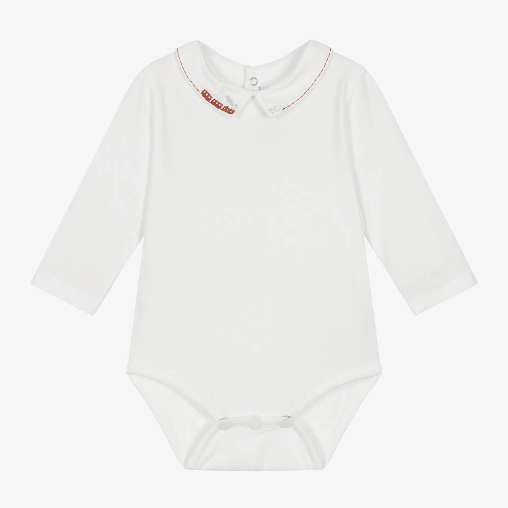Tartine et Chocolat-Boys Ivory Jersey Bodysuit | Childrensalon Outlet