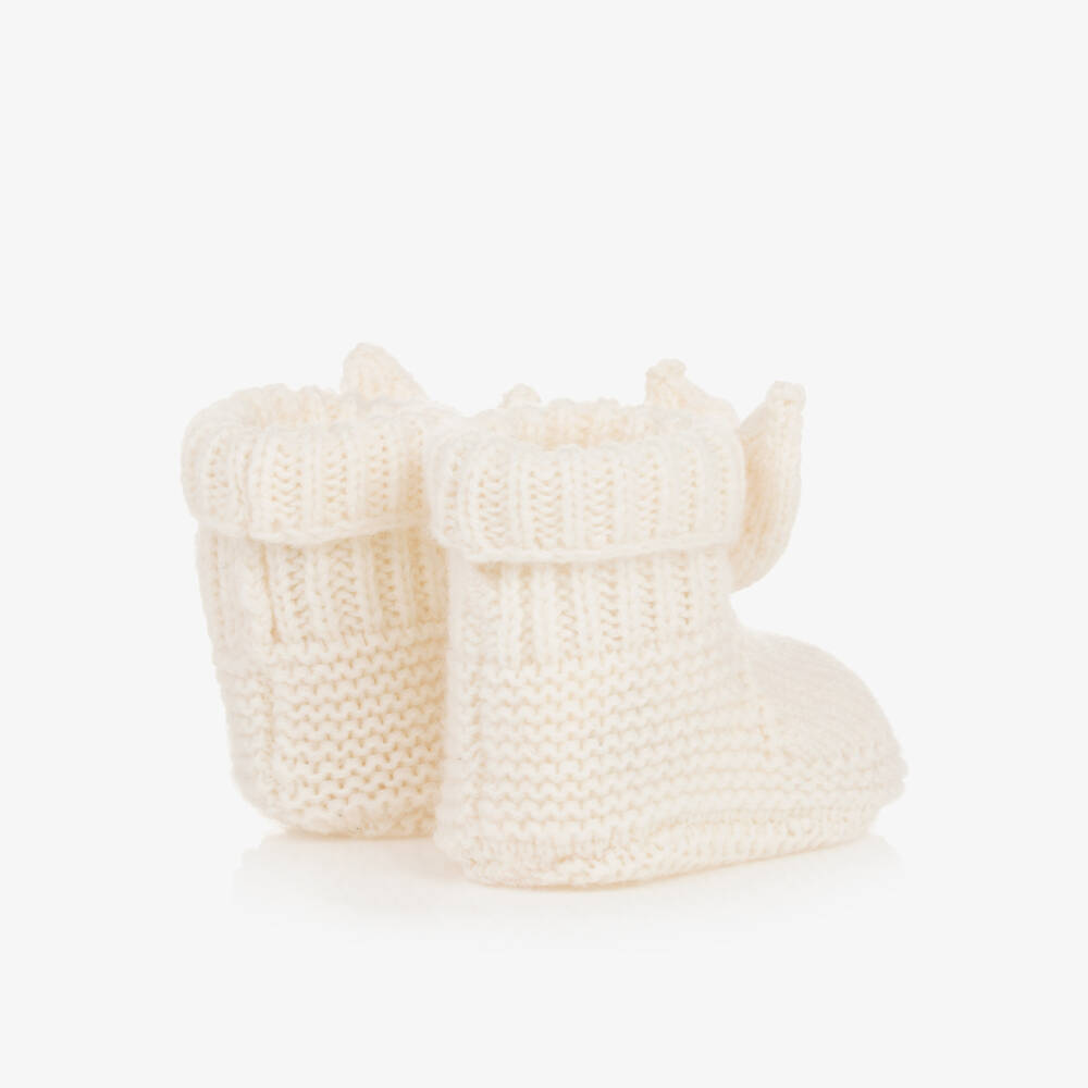 Tartine et Chocolat-Boys Ivory Soft Knit Booties | Childrensalon Outlet
