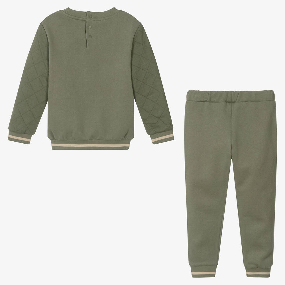 Boys khaki tracksuit top