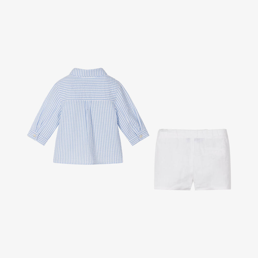 Tartine et Chocolat-طقم أولاد بخطوط فاتحة من القطن والكتان | Childrensalon Outlet