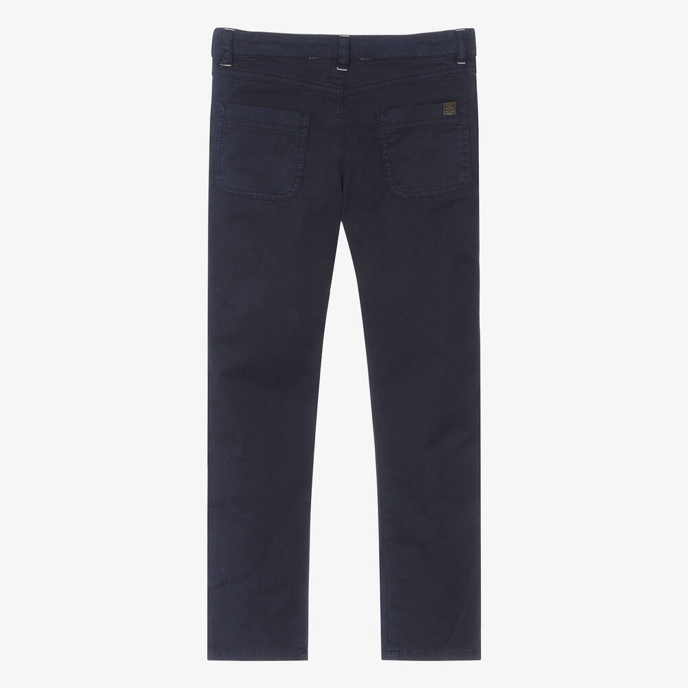 Tartine et Chocolat-بنطلون قطن تويل لون كحلي للأولاد | Childrensalon Outlet