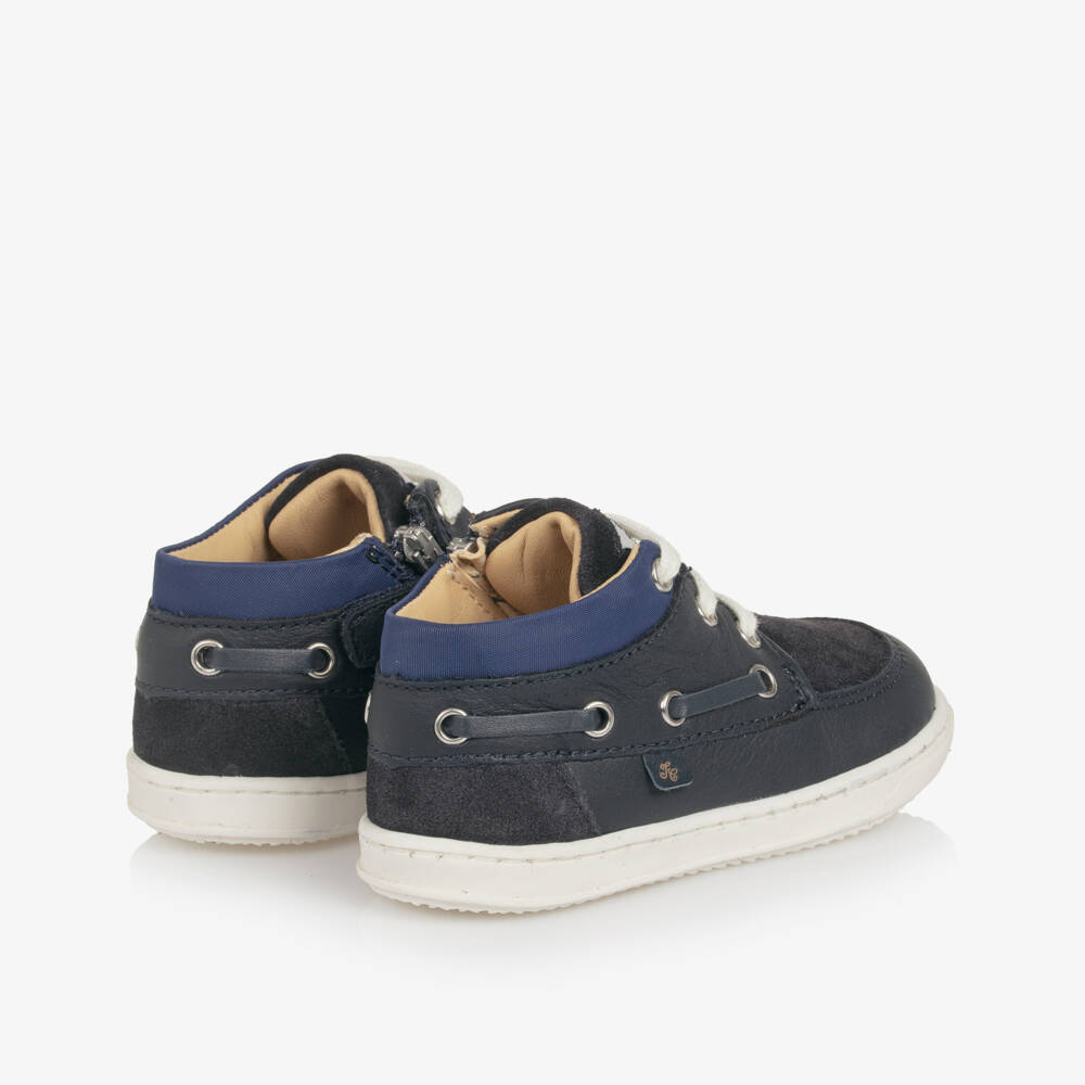 Tartine et Chocolat-أحذية جلدية زرقاء داكنة للأولاد الصغار | Childrensalon Outlet