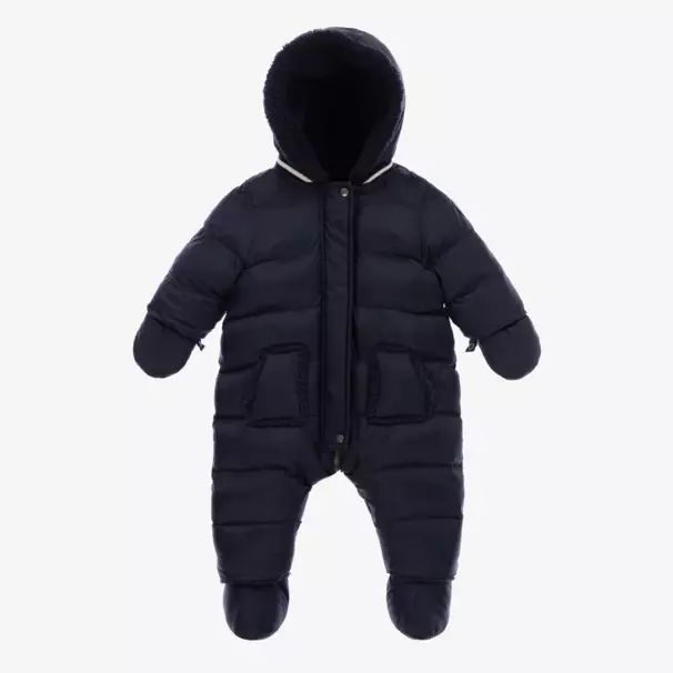 Tartine et Chocolat-Boys Navy Reversible Cozy Snowsuit | Childrensalon Outlet