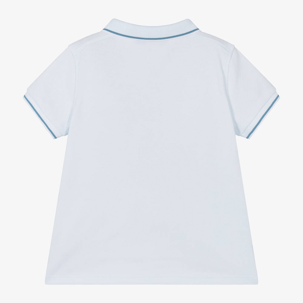 Tartine et Chocolat-Boys Pale Blue Cotton Piqué Polo Shirt | Childrensalon Outlet