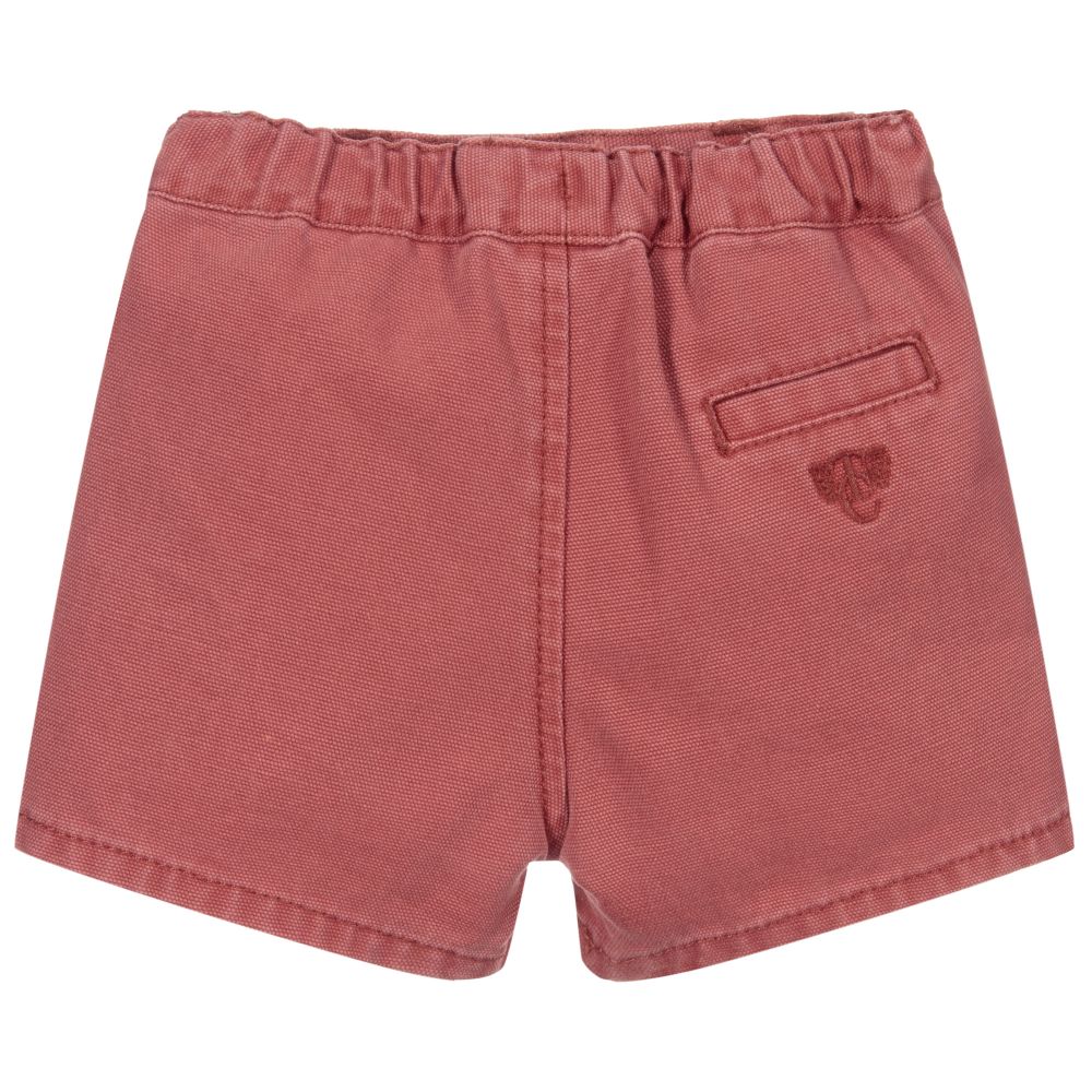 Tartine et Chocolat-شوؤرت قطن كانفاس لون أحمر باهت للأولاد | Childrensalon Outlet